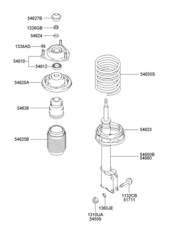 STRUT ASSY-FR LH <br>54650-25150, <br>5465025150, <br>54650 25150 <br>(Original, New)