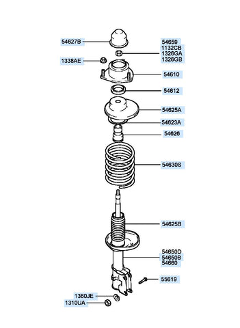 INSULATOR ASSY-STRUT <br>54610-02000, <br>5461002000, <br>54610 02000 <br>(Original, New)