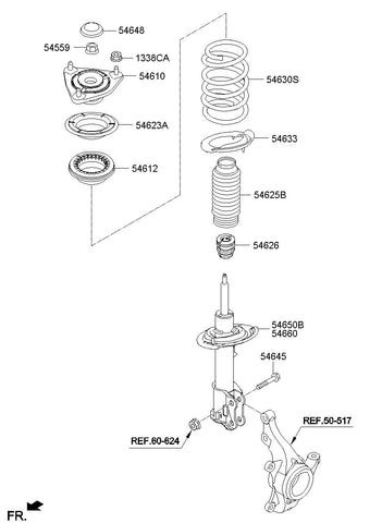 STRUT ASSY-FRRH <br>54661-A7210, <br>54661A7210, <br>54661 A7210 <br>(Original, New)