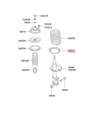 PAD-FR SPRING LWR 54633-3A000 (Original, New)