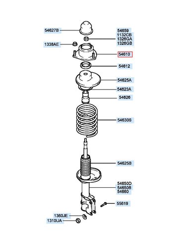 INSULATOR ASSY-STRUT 54610-2T000 (Original, New)