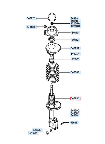 COVER-FR SUSPENSION STRUT DUST 54625-2F000 (Original, New)