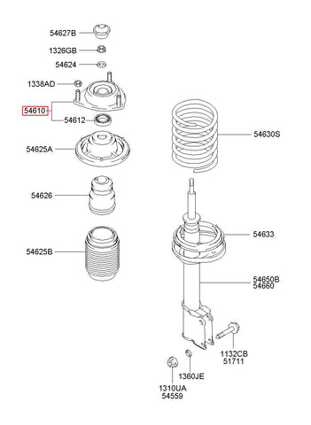 INSULATOR ASSY-STRUT 54610-25000 (Original, New)