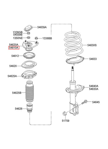 INSULATOR ASSY-STRUT LH 54610-1G505 (Original, New)