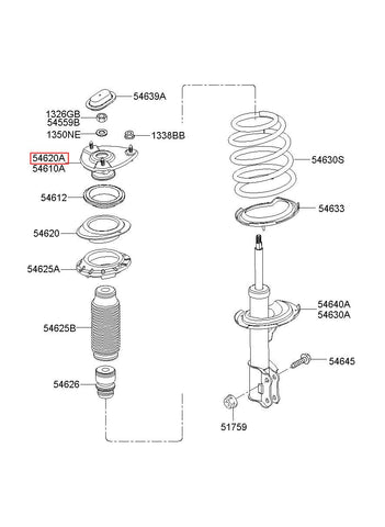 INSULATOR ASSY-STRUT LH 54610-1G555 (Original, New)