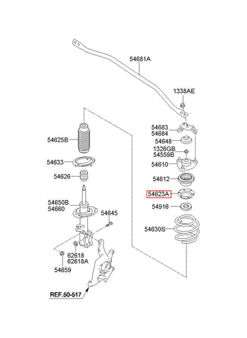 PAD-FR SPRING UPR 54634-2M000 (Original, New)