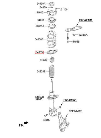 PAD-FR SPRING LWR ﻿5463-32W000 (Original, New)