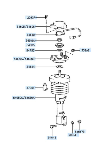 ACTUATOR ASSYFRT <br>54680-35000, <br>5468035000, <br>54680 35000 <br>(Original, New)