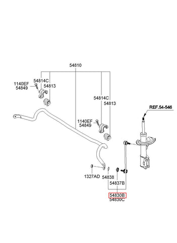 LINK ASSY-FR STABILIZER LH 54830-1G500 (Original, New)