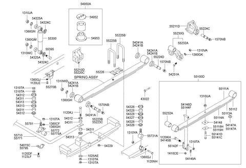 SPRING ASSY-RR <br>55100-55200, <br>5510055200, <br>55100 55200 <br>(Original, New)