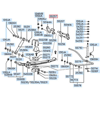 BUSH-RUBBER 55257-2P000 (Original, New)