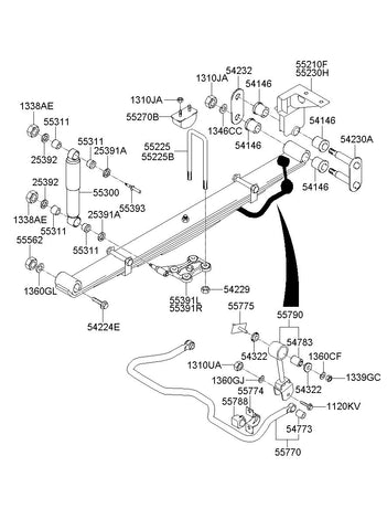 SHOCK ABSORBER ASSY-REAR <br>55300-58000, <br>5530058000, <br>55300 58000 <br>(Original, New)