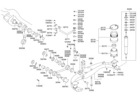 BOLT <br>55588-8A800, <br>555888A800, <br>55588 8A800 <br>(Original, New)