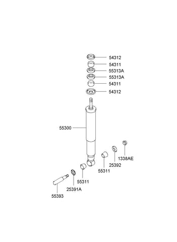 SHOCK ABSORBER ASSY-REAR <br>55300-5H600, <br>553005H600, <br>55300 5H600 <br>(Original, New)