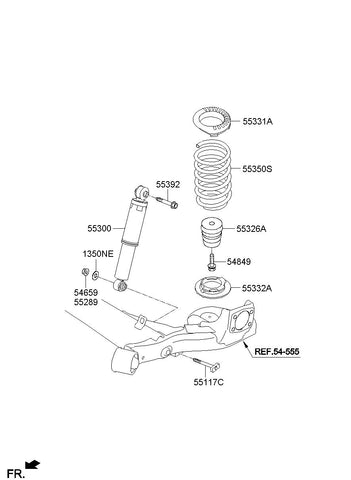 SHOCK ABSORBER ASSY-REAR <br>55300-1M300, <br>553001M300, <br>55300 1M300 <br>(Original, New)