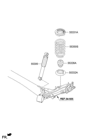 SHOCK ABSORBER ASSY-REAR <br>55300-A7020, <br>55300A7020, <br>55300 A7020 <br>(Original, New)