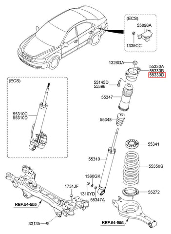 BRACKET ASSY-RR RH 55330-3K620 (Original, New)