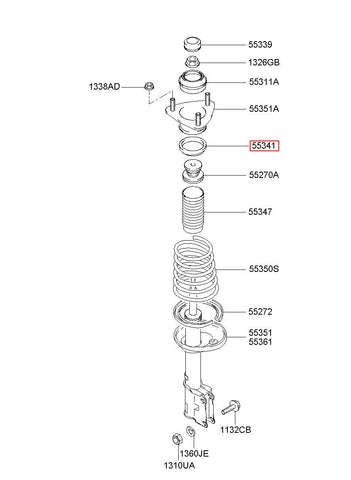 PAD-RR SPRING UPR 55321-25000 (Original, New)