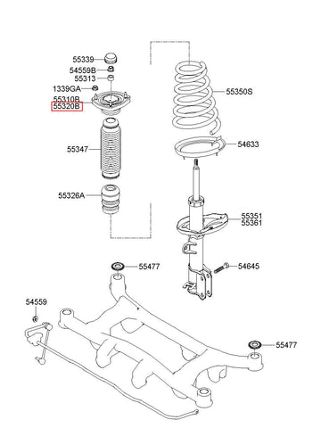 INSULATOR-RR STRUT RH 55320-1F000 (Original, New)