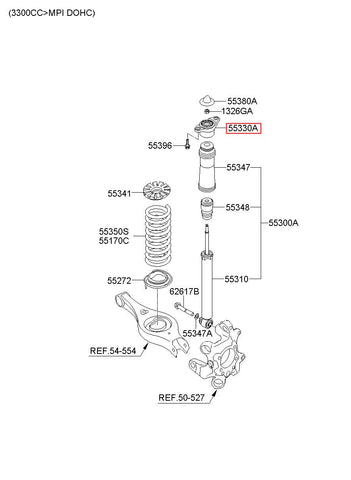 BRACKET ASSY-RR 55330-3M000 (Original, New)