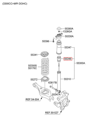 BUMPER-RR SPRING 55348-3M200 (Original, New)