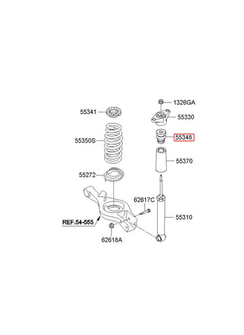 BUMPER-RR SPRING 55348-2M000 (Original, New)