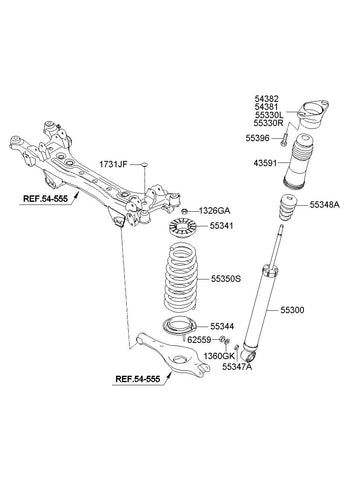BRACKET-SHOCK ABSORBER MTGRH 55331-3F620 553313F620 55331 3F620