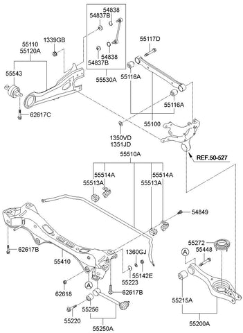 ARM ASSY-TRAILING RH 55280-2H000 552802H000 55280 2H000