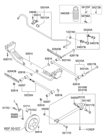 BAR ASSY-RR STABILIZER 55510-3S001 555103S001 55510 3S001