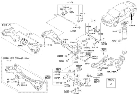ARM ASSY-RR TRAILING ARM RH 55280-3S000 552803S000 55280 3S000