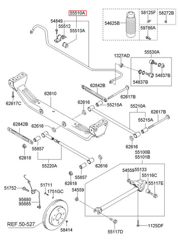 BAR ASSY-RR STABILIZER 55510-D3120 (Original, New)