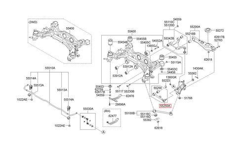 ARM ASSY-RR ASSIST 55250-D3050 (Original, New)