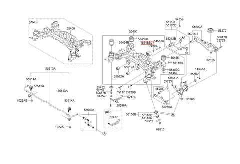 BUSH-DIFF MTG 55448-2B100 (Original, New)