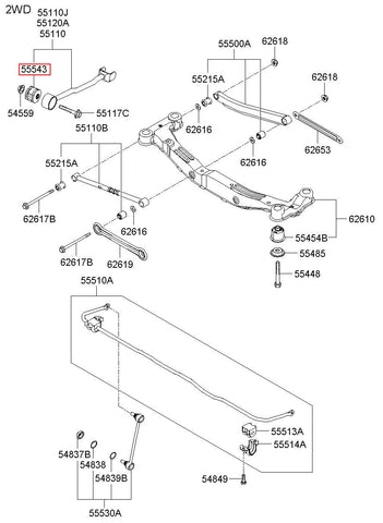 BUSH-TRAILING ARM 55116-2E001 (Original, New)