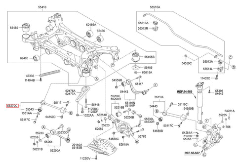 ARM ASSY-RR TRAILING ARM 55270-B1000 55270B1000 55270 B1000