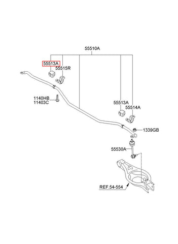 BUSH-STABILIZER BAR 55513-3N300 (Original, New)