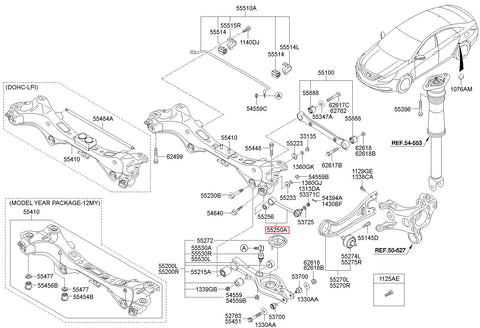 ARM ASSY-RR ASSIST 55250-3R000 (Original, New)