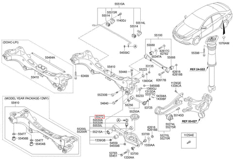 PAD-RR SPRING LWR 55344-3S000 (Original, New)