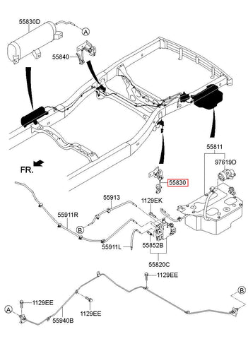 SENSOR ASSY-FRONT HEIGHT ,LH 55840-2J001 (Original, New)