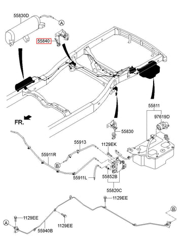 SENSOR ASSY-FRONT HEIGHT ,RH 55850-2J001 (Original, New)