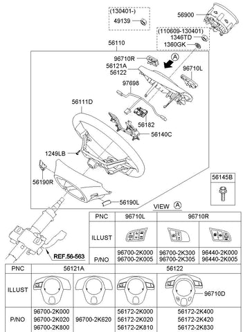 SWITCH ASSY-REMOCON <br>96700-2K700AY5, <br>967002K700AY5, <br>96700 2K700AY5 <br>(Original, New)