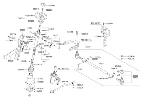 ROD ASSY-TIE <br>56870-5A001, <br>568705A001, <br>56870 5A001 <br>(Original, New)