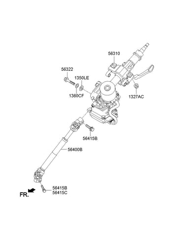 COLUMN ASSY-UPPER <br>56310-2P600, <br>563102P600, <br>56310 2P600 <br>(Original, New)