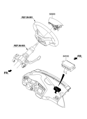 AIR BAG ASSY-PASSENGER <br>84530-A7000, <br>84530A7000, <br>84530 A7000 <br>(Original, New)