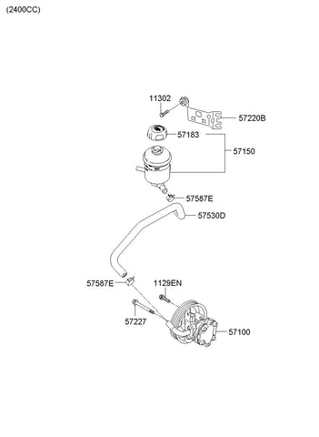 PUMP ASSY-POWER STEERING OIL <br>57100-3R100, <br>571003R100, <br>57100 3R100 <br>(Original, New)