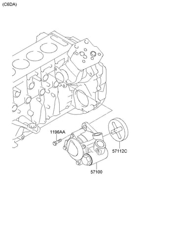 PUMP ASSY-POWER STEERING OIL <br>57100-6R100, <br>571006R100, <br>57100 6R100 <br>(Original, New)