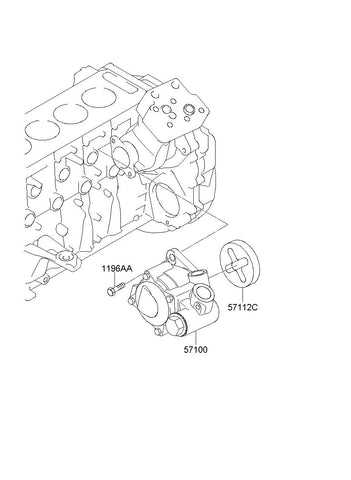 PUMP ASSY-POWER STEERING OIL <br>57100-6J100, <br>571006J100, <br>57100 6J100 <br>(Original, New)