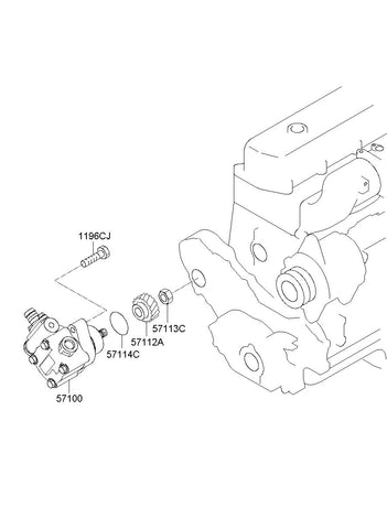 PUMP ASSY-POWER STEERING OIL <br>57100-5E100, <br>571005E100, <br>57100 5E100 <br>(Original, New)