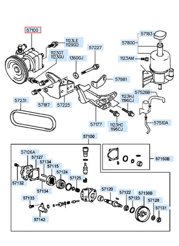 PUMP ASSY-POWER STEERING OIL 57100-4A050 (Original, New)