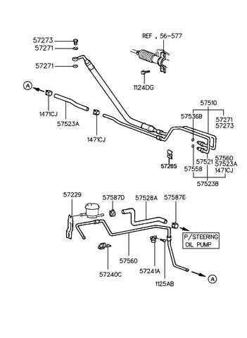 TUBE & HOSE ASSY-RETURN <br>57560-2T000, <br>575602T000, <br>57560 2T000 <br>(Original, New)